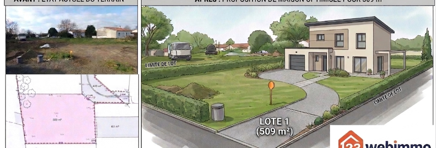 Terrain  509 m² à vendre à Longeville-sur-Mer (85560)