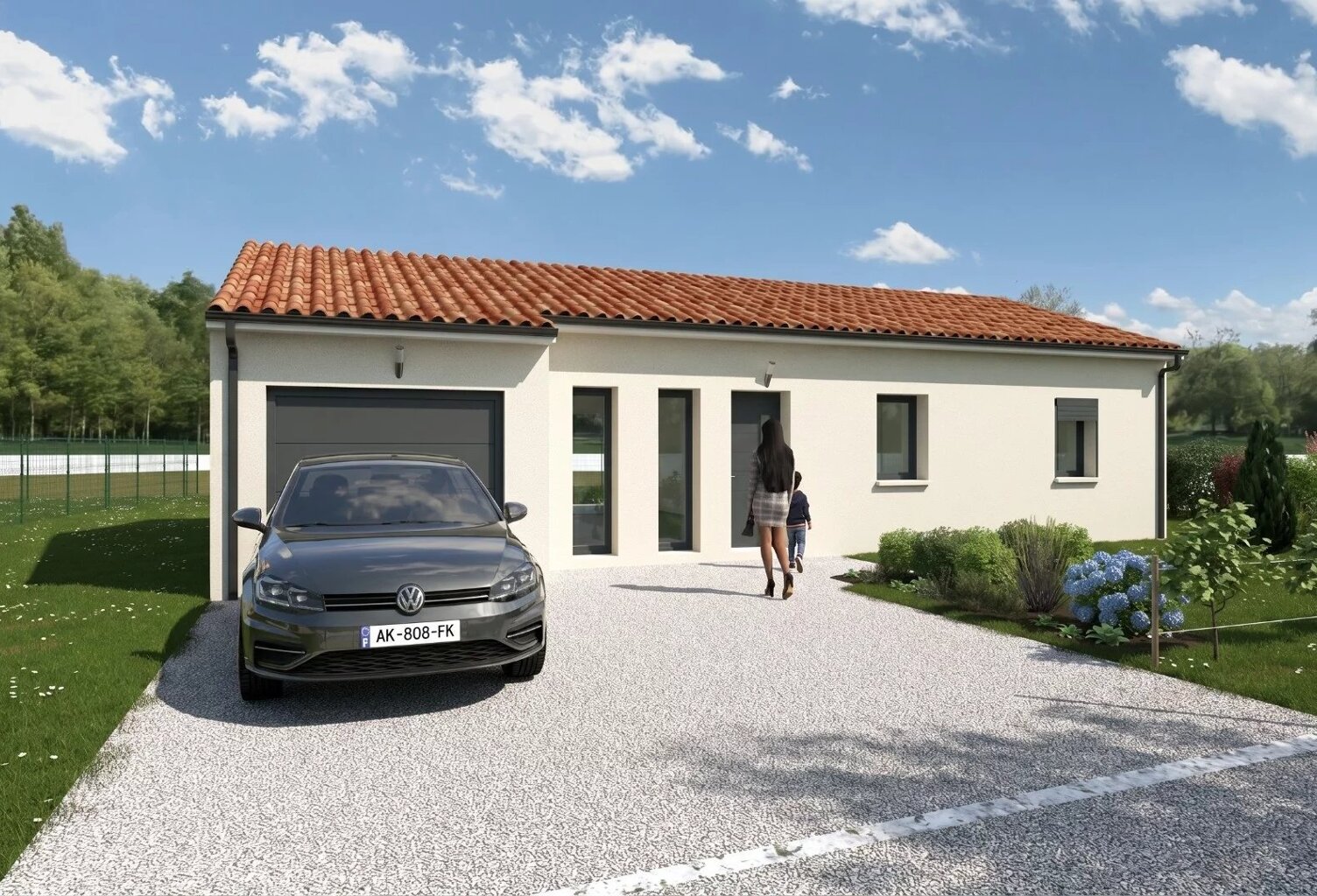 Projet de maison de plain-pied à Tercé — photo 1