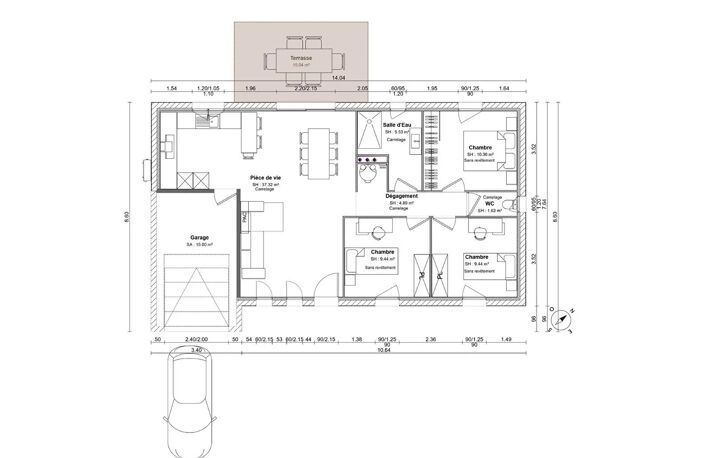 Projet de maison de plain-pied à Tercé — photo 3