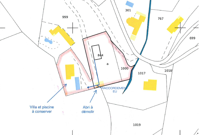 Terrain constructible 1280 m2 avec permis   Drap — photo 3