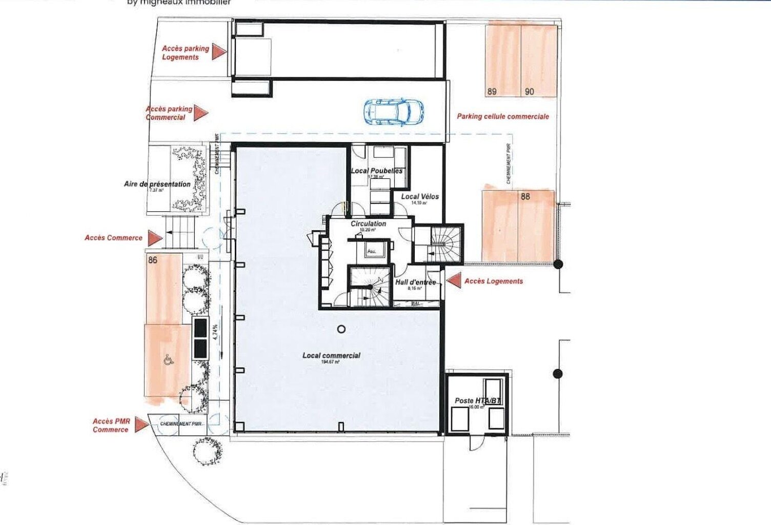 Vente Boutique/Local commercial 194 m&sup2; — photo 1