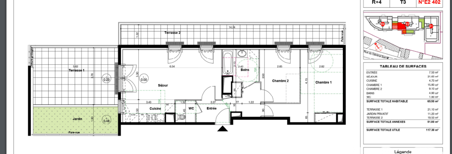 Appartement 3 Pièces 65 m² à vendre à Cormeilles-en-Parisis (95240)