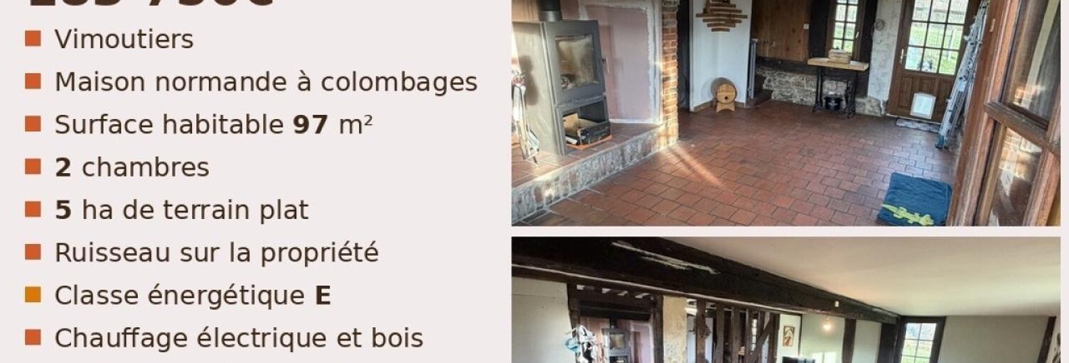 Maison 3 Pièces 97 m² à vendre à Vimoutiers (61120)