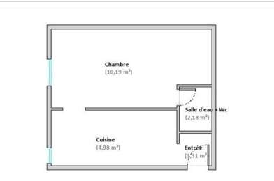 Appartement 1 pièces 80000 €