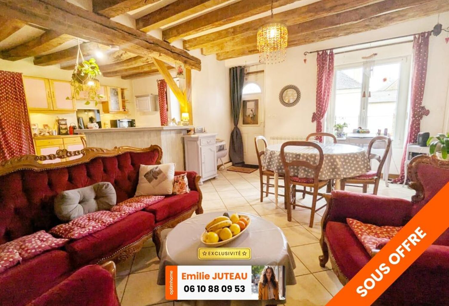 Maison de charme – 90 m² – 3 chambres – jardin clos – garage – PONTVALLAIN (72) — photo 1