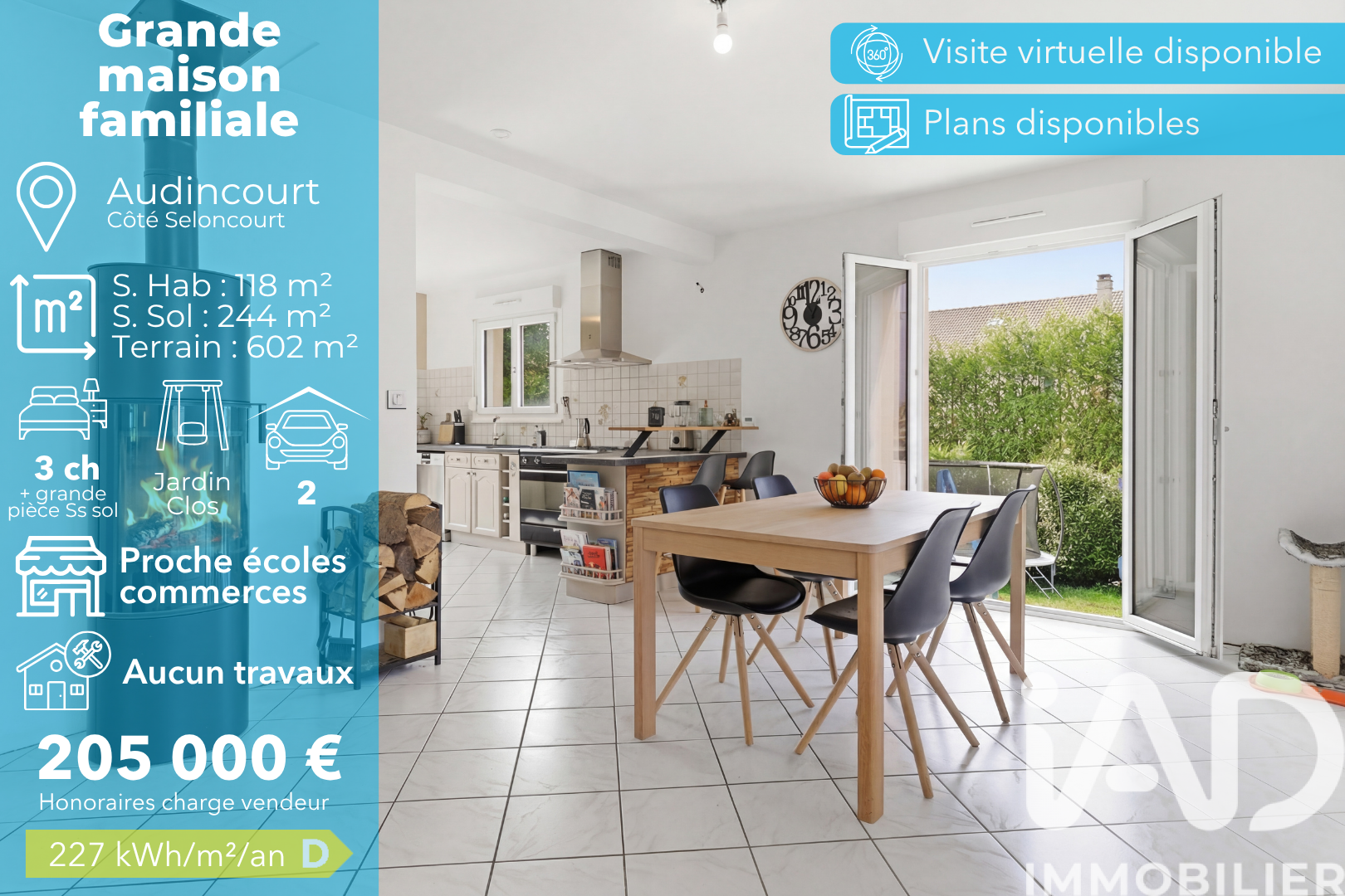 Maison à vendre, 6 pièces, 118 m², Audincourt