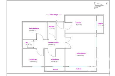 Appartement 3 pièces 249000 €