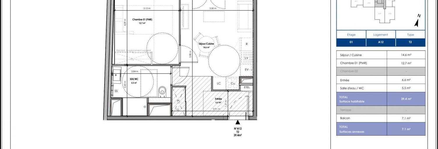 Appartement 2 Pièces 39 m² à vendre à Chamalières (63400)