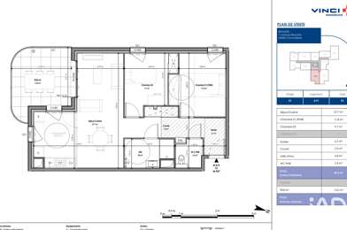 Appartement 3 pièces 330000 €