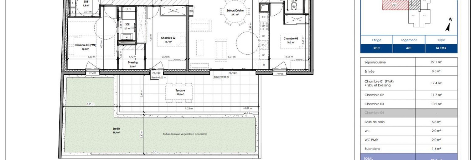 Appartement 4 Pièces 88 m² à vendre à Chamalières (63400)