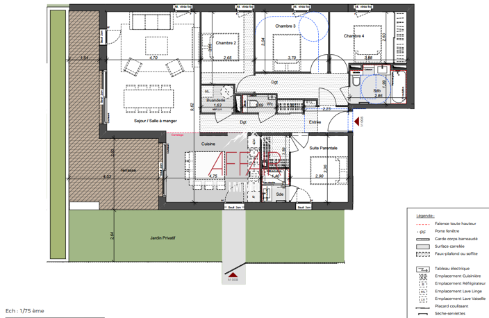 APPARTEMENT T5 AVEC SON JARDIN PRIVATIF — photo 3