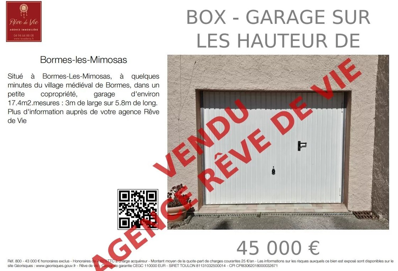 BOX - GARAGE SUR LES HAUTEUR DE BORMES-LES-MIMOSAS — photo 1