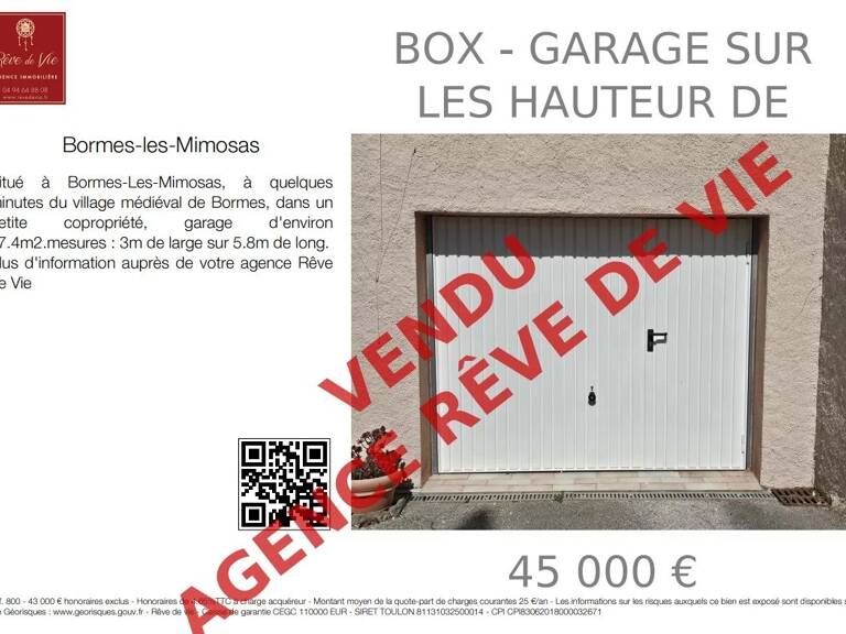 BOX - GARAGE SUR LES HAUTEUR DE BORMES-LES-MIMOSAS — photo 1