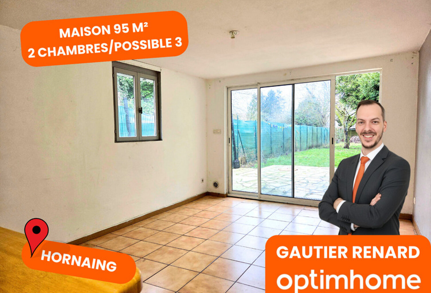 Maison lumineuse de 95 m² à Hornaing – Jardin, terrasse, 2 chambres + potentiel 3ᵉ chambre — photo 1