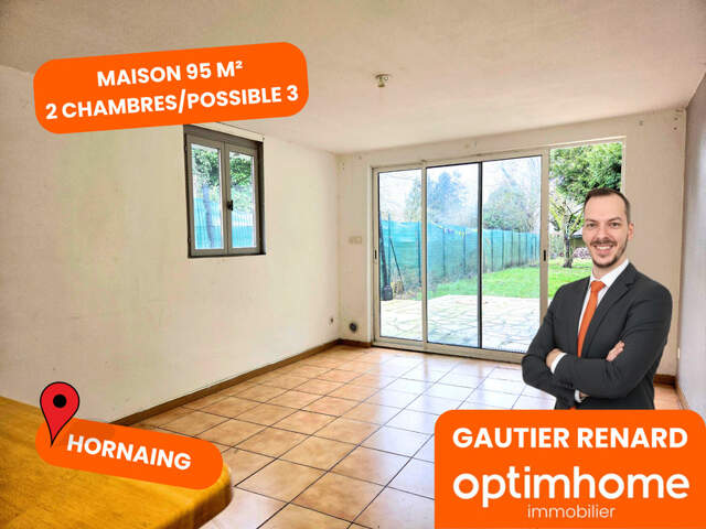 Maison lumineuse de 95 m² à Hornaing – Jardin, terrasse, 2 chambres + potentiel 3ᵉ chambre — photo du bien