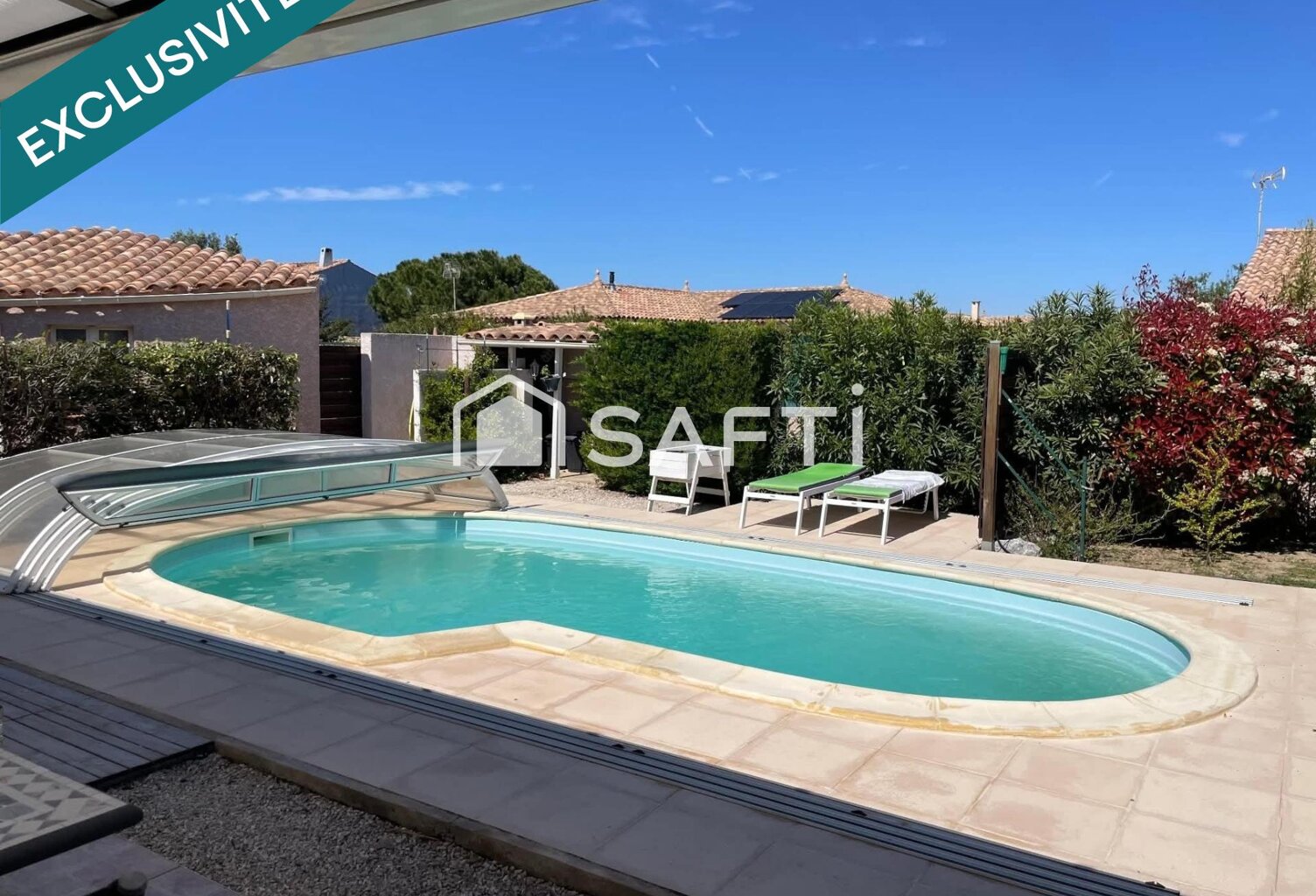 MAISON 4 FACES DE PLAIN-PIED, PISCINE, GARAGE ET ATELIER — photo 1