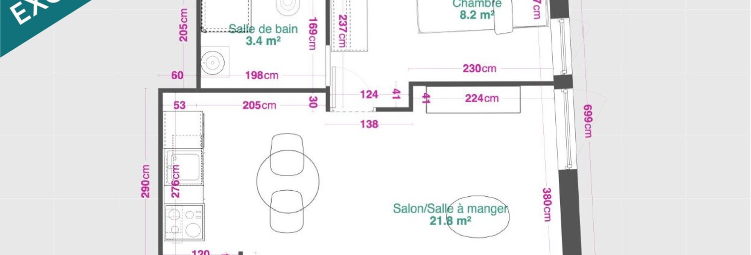 Appartement 2 Pièces 35 m² à vendre à Mont-de-Marsan (40000)