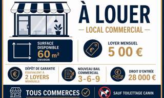 Commerce 1 Pièce 60 m² à louer à Moutiers-les-Mauxfaits (85540)