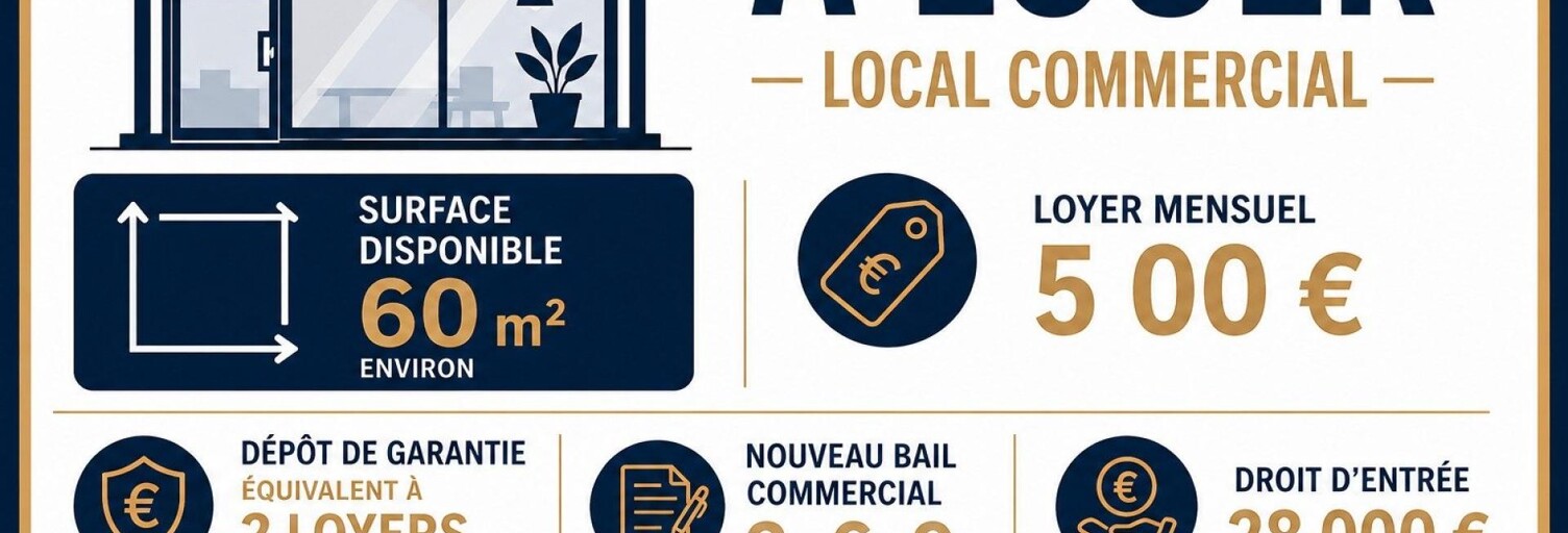 Commerce 1 Pièce 60 m² à louer à Moutiers-les-Mauxfaits (85540)