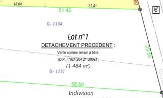 Terrain  1484 m² à vendre à Ménesplet (24700)