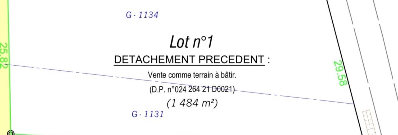 Terrain  1484 m² à vendre à Ménesplet (24700)
