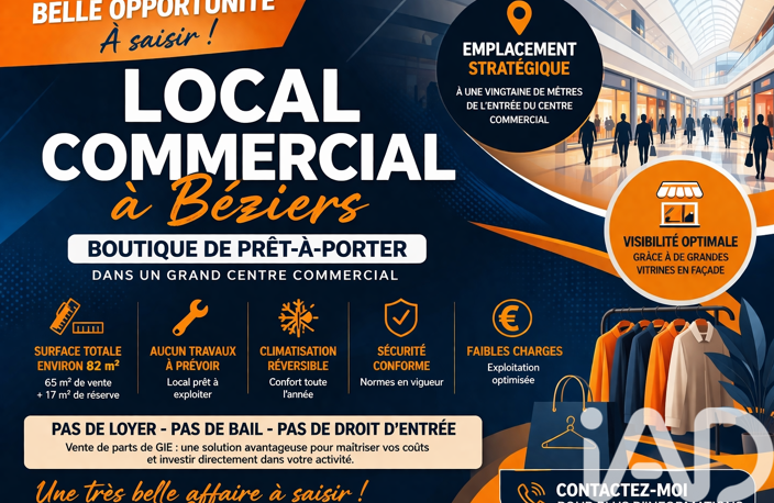 Vente Boutique/Local commercial 85 m&sup2; — photo 3