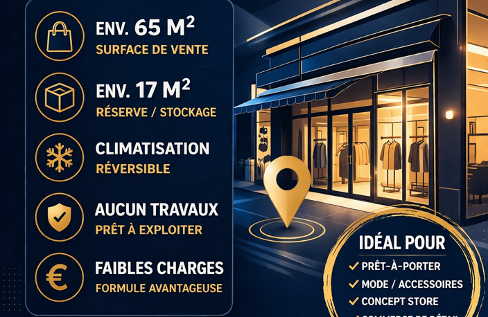 Vente Boutique/Local commercial 85 m&sup2; — photo 4