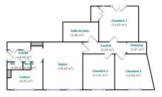 Appartement 4 Pièces 80 m² à vendre à Paris 15 (75015)