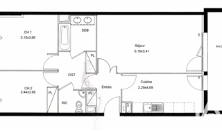 Appartement 3 Pièces 68 m² à vendre à Cormeilles-en-Parisis (95240)
