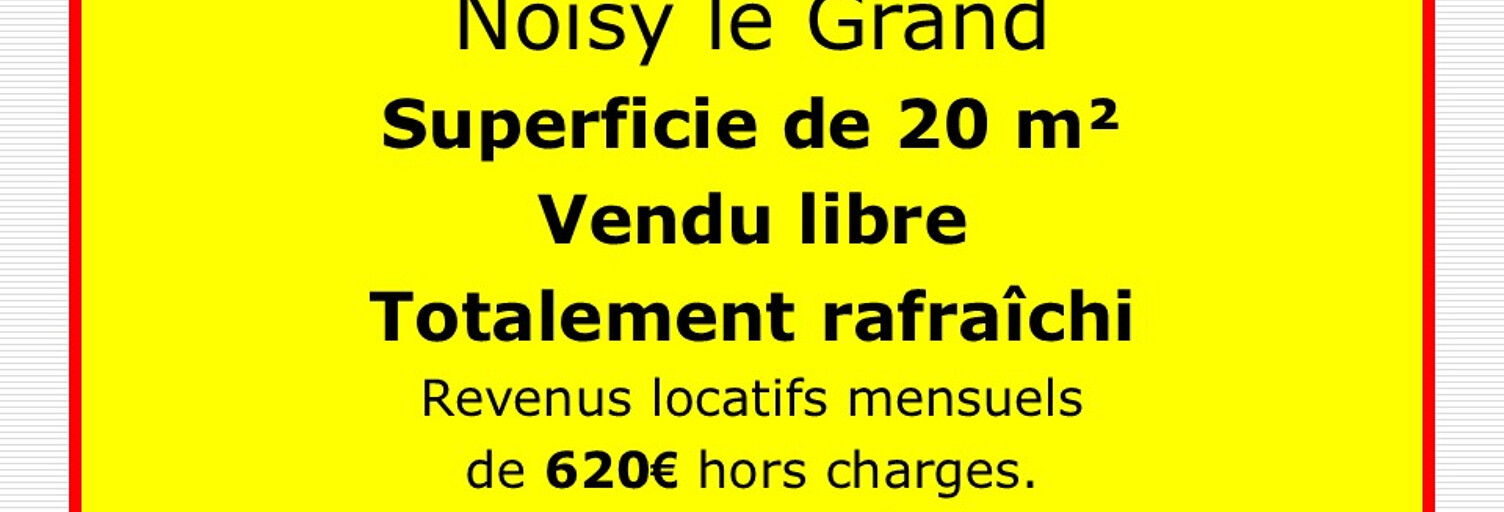 Appartement 1 Pièce 20 m² à vendre à Noisy-le-Grand (93160)