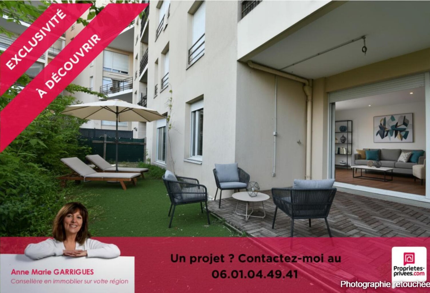 T3  très lumineux de 60 m2 en Rez de jardin - Habitation ou activité libérale — photo 1