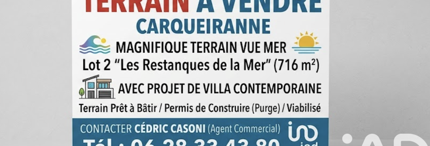 Terrain  716 m² à vendre à Carqueiranne (83320)