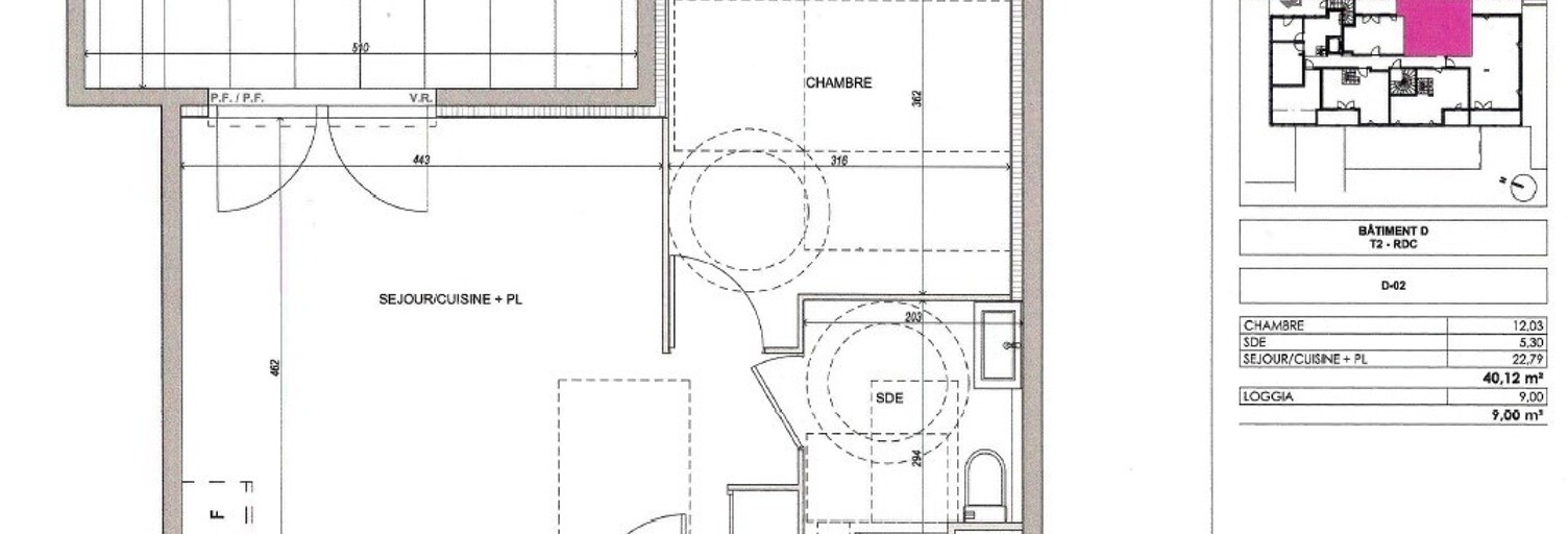 Appartement 2 Pièces 40 m² à louer à L'Isle-d'Abeau (38080)