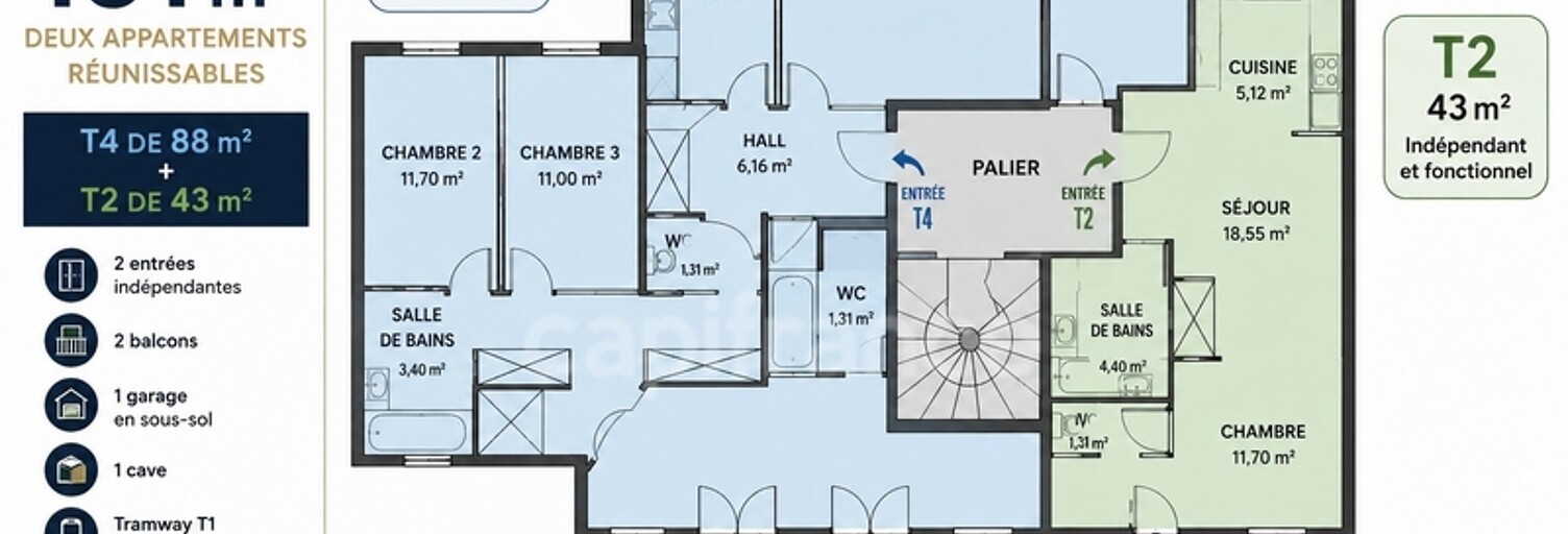 Appartement 6 Pièces 131 m² à vendre à Dijon (21000)