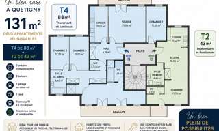 Appartement 6 Pièces 131 m² à vendre à Quetigny (21800)