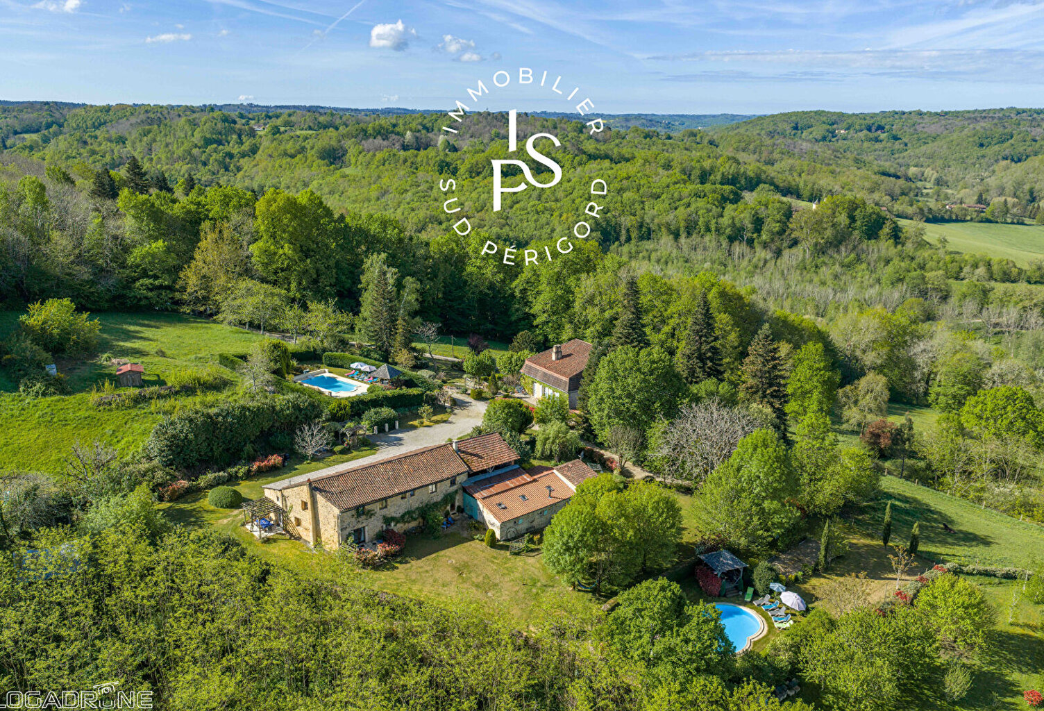 Manoir avec 3 Gîtes et 2 piscines, Villefranche du Perigord — photo 1
