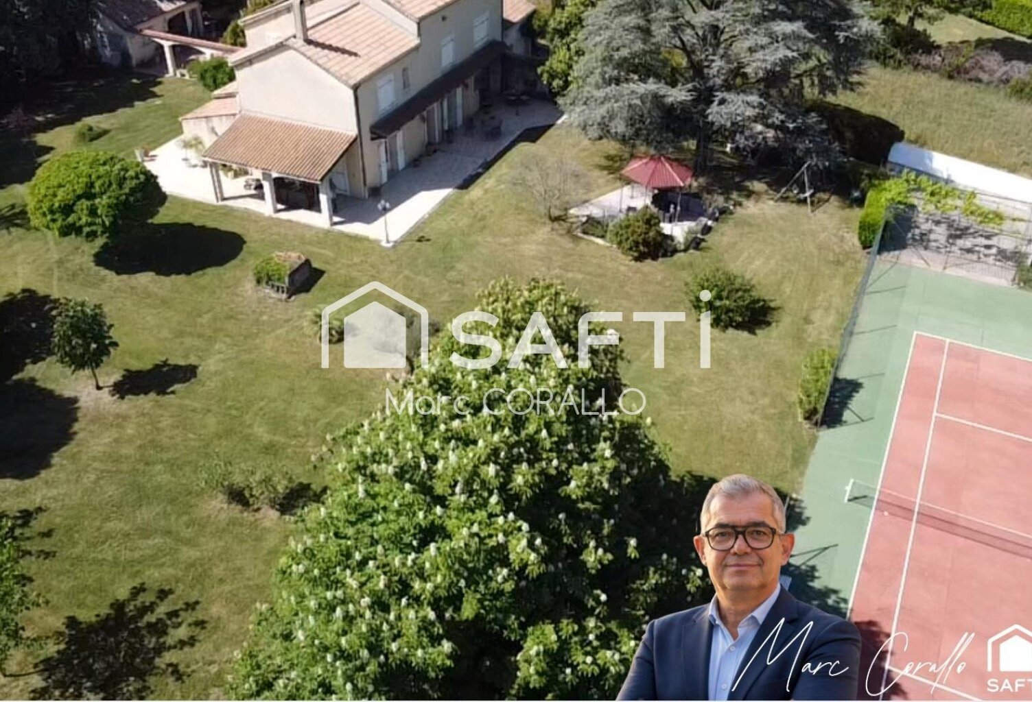 Propriété familiale avec parc et tennis — photo 1