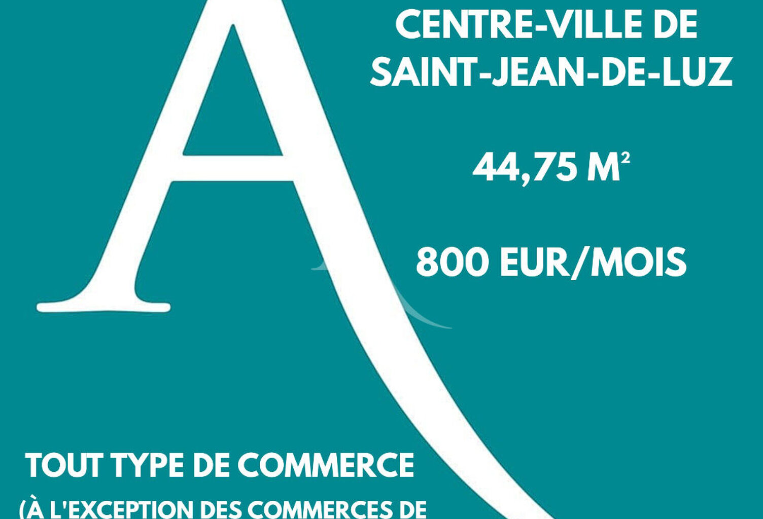 Droit au Bail - centre-ville de Saint Jean De Luz 45 m2 — photo 1