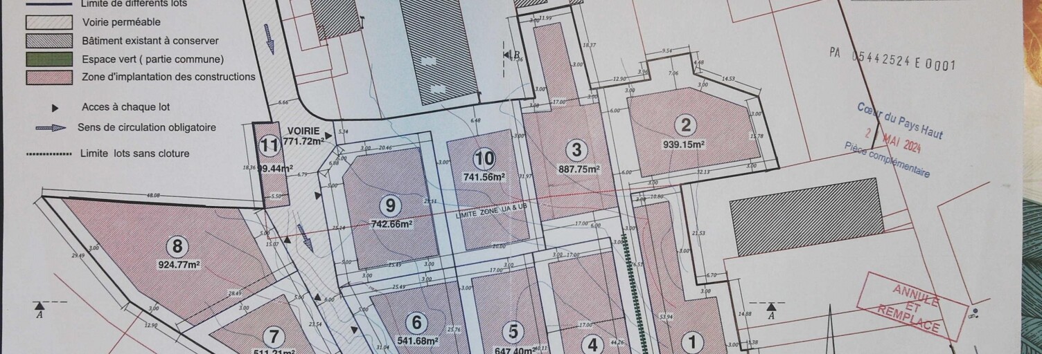 Terrain  822 m² à vendre à Piennes (54490)