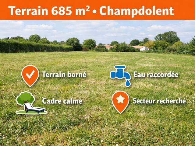Terrain 685 m² – Champdolent – Environnement calme — photo du bien