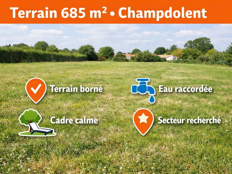 Terrain 685 m² – Champdolent – Environnement calme — photo 1