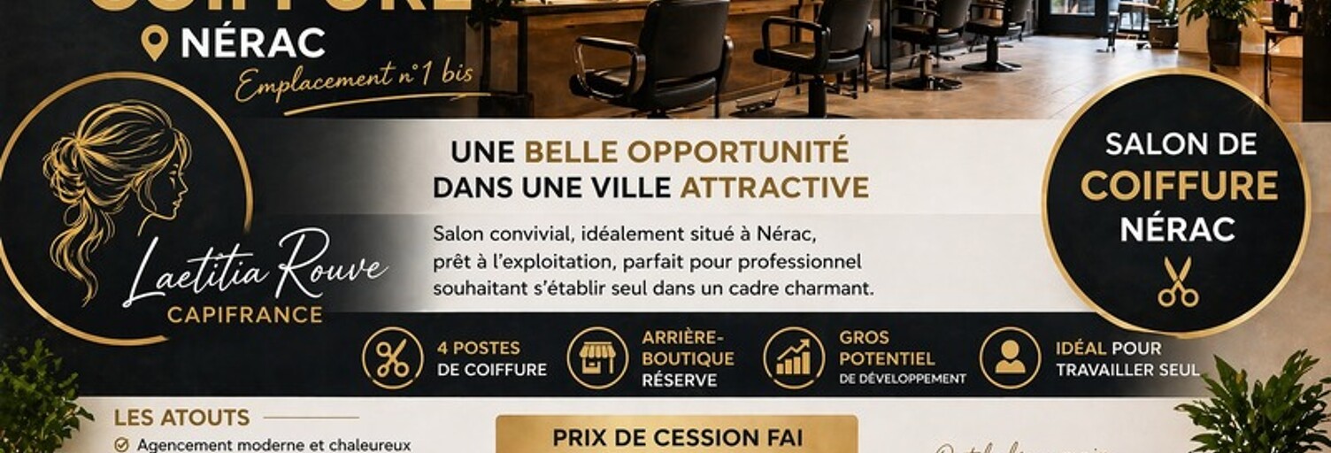 Commerce 2 Pièces 60 m² à vendre à Nérac (47600)