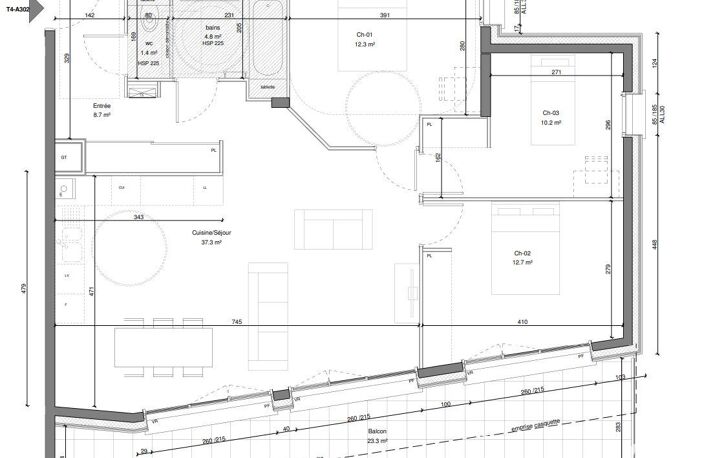 Vente Appartement 4 pièces — photo 2