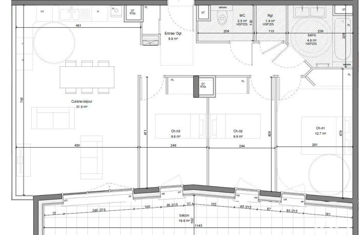 Vente Appartement 4 pièces — photo 2