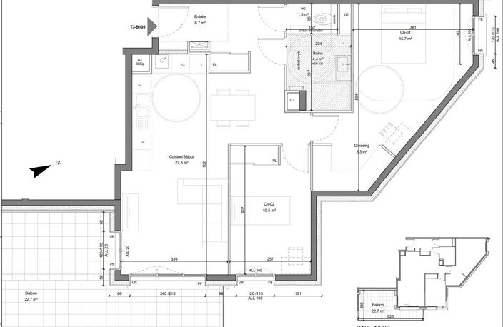 Vente Appartement 3 pièces — photo 2