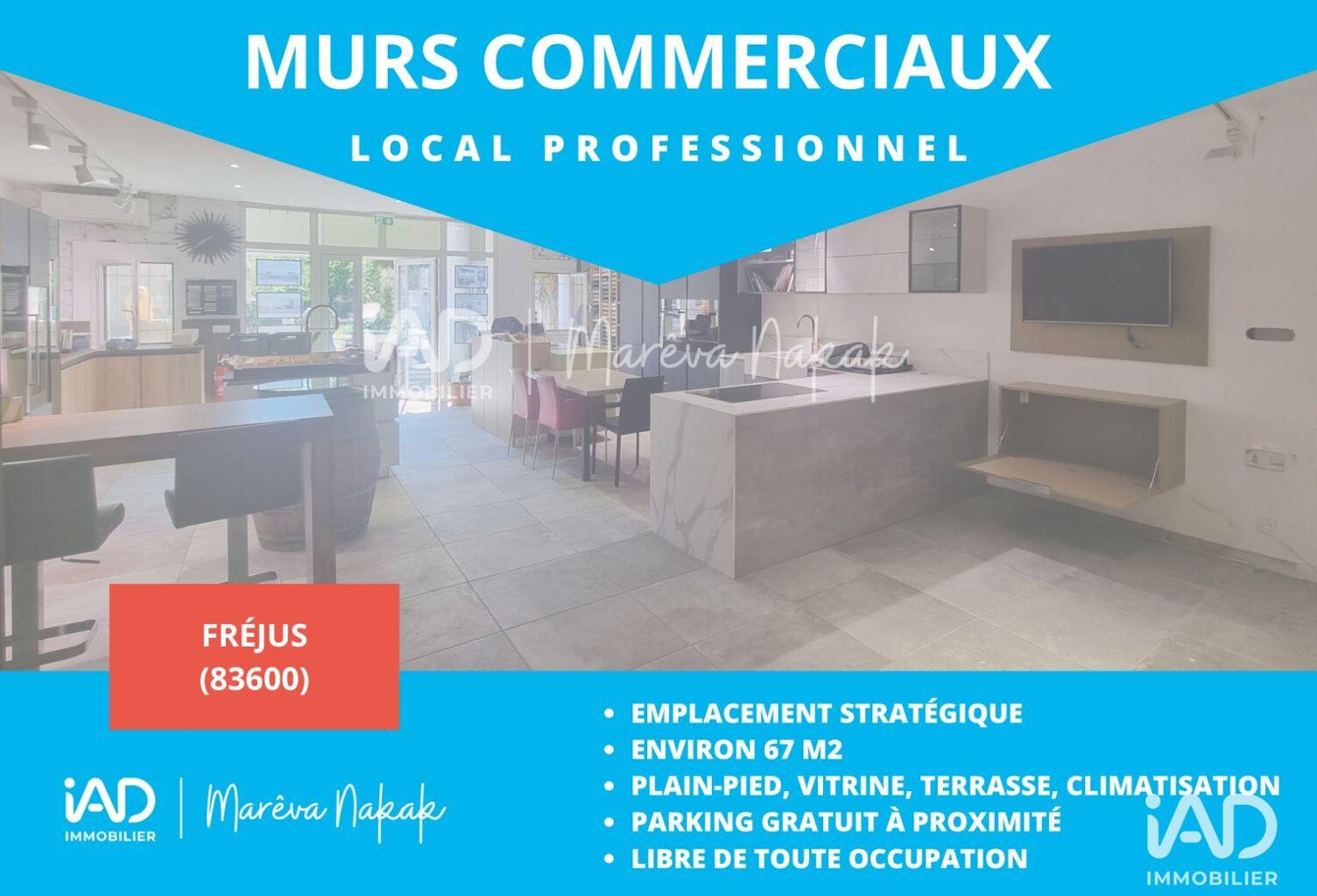 Vente Boutique/Local commercial 67 m&sup2; — photo 1