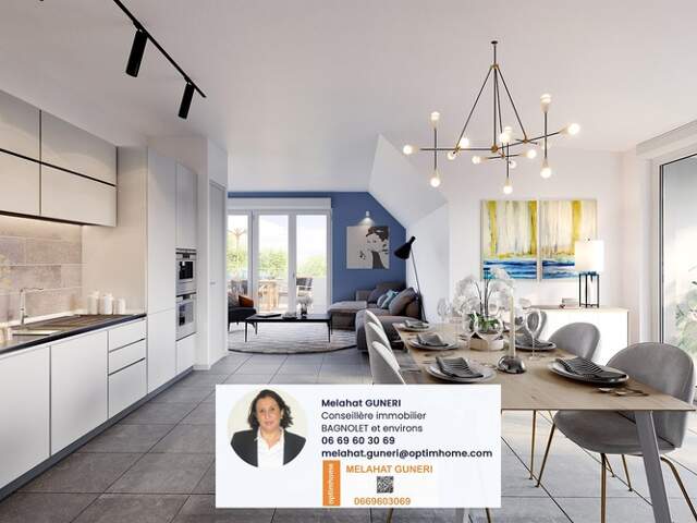 Appartement à vendre T4  73m2 + Balcon   ROSNY SOUS BOIS 93110. 368 531€ — photo du bien