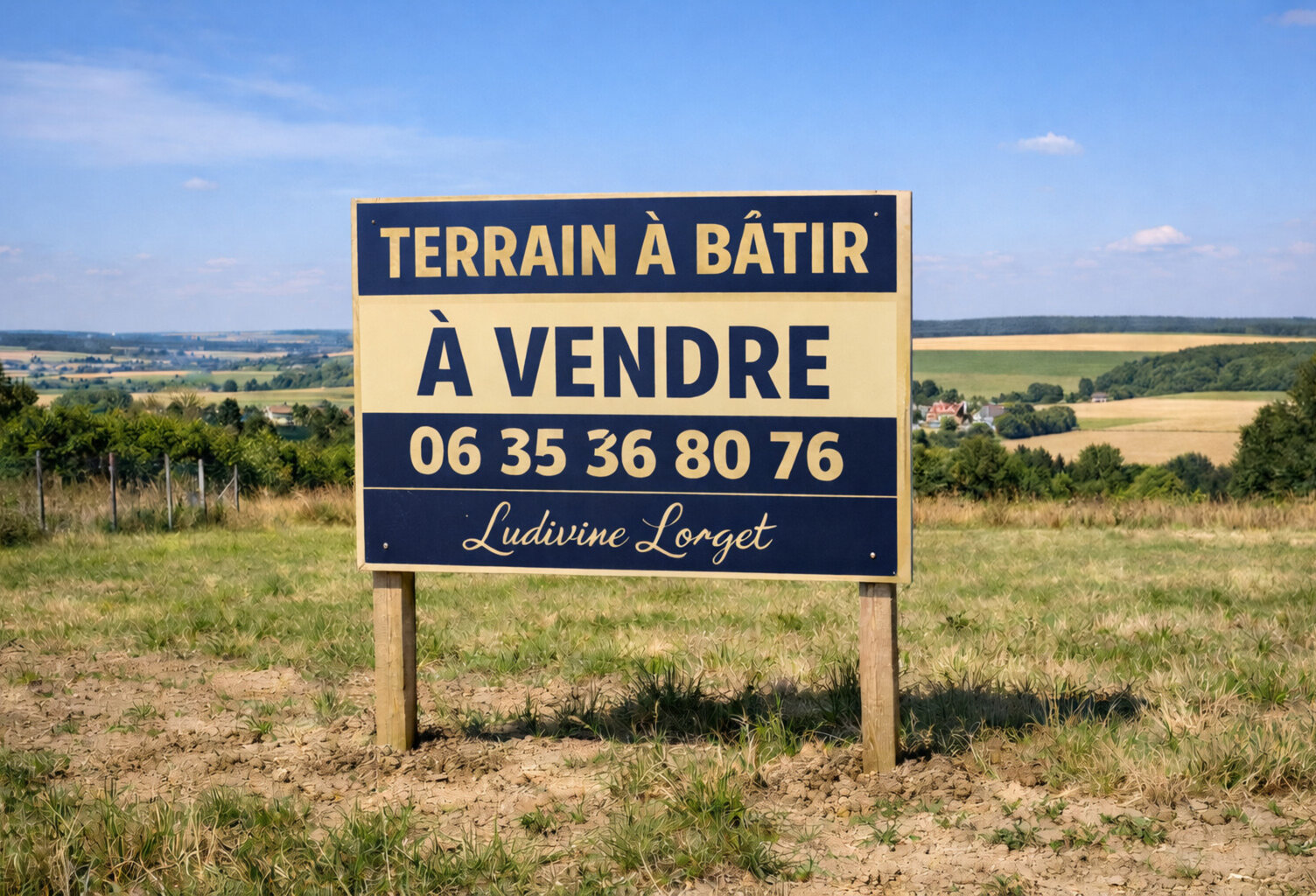 Terrain constructible à vendre de 800 m² proche OULCHY-LE-CHATEAU (02)- borné - belle façade 23m- exposition SUD village - calme — photo 1