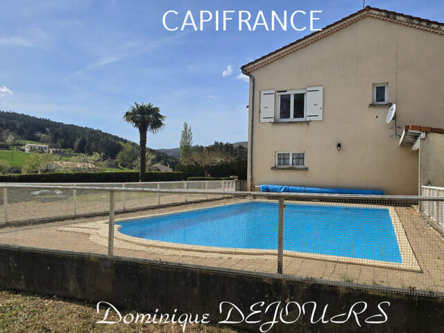 A PRANLES, à 15mn de PRIVAS – Maison de 117 m² sur terrain de 8400 m² – Sous-sol complet - Environnement calme et naturel et sans vis-à-vis – Piscine — photo du bien