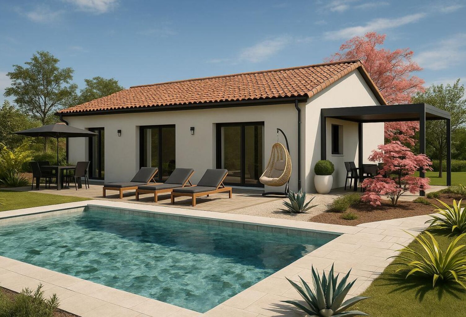 Projet d'une maison individuelle 85 m² avec terrain à SAINT-CASSIEN (38) — photo 1